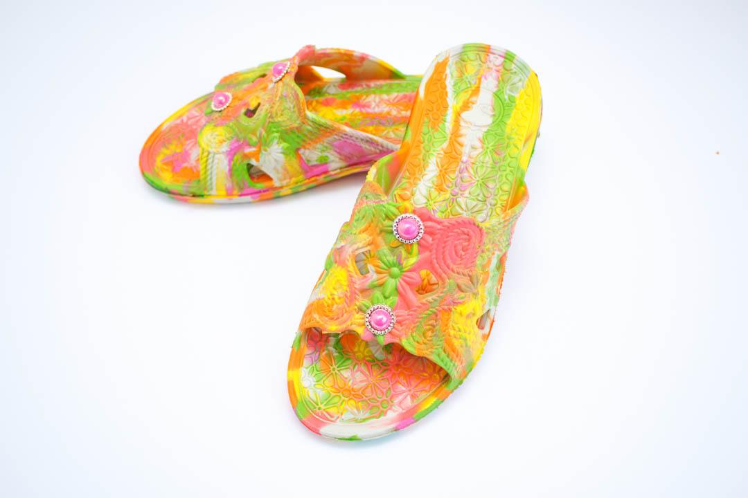 ЖЕНСКИЕ ШЛЕПКИ (КОД: ПЖ-29 ДЕКОР МИКС 3 )